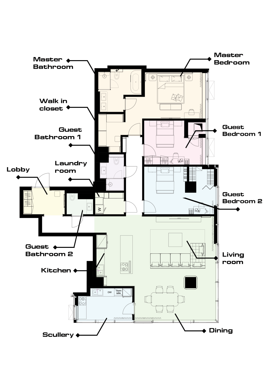 159,5м² D загвар floor plan